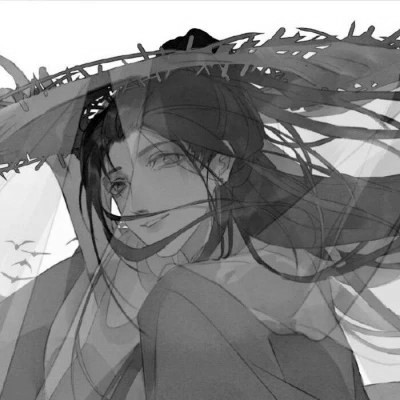 漫画男生头像古风黑白