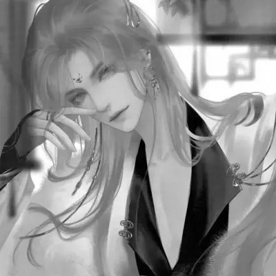 漫画男生头像古风黑白