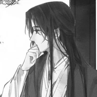 漫画男生头像古风黑白