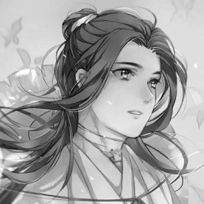 漫画男生头像古风黑白