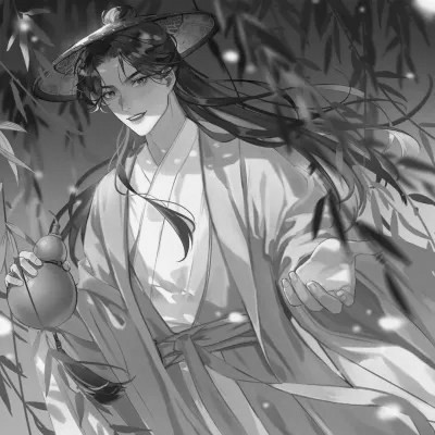 漫画男生头像古风黑白