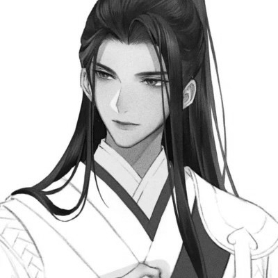 漫画男生头像古风黑白
