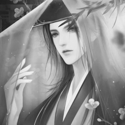 漫画男生头像古风黑白