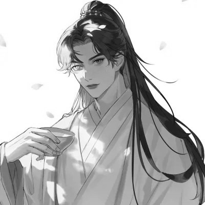 漫画男生头像古风黑白