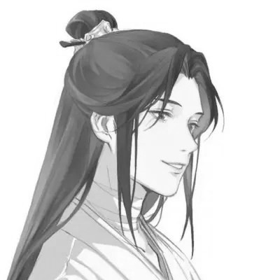 漫画男生头像古风黑白