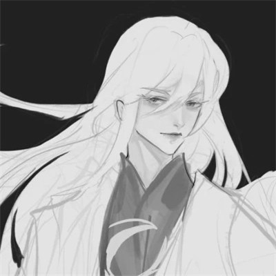 漫画男生头像古风黑白
