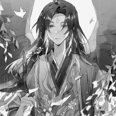 漫画男生头像古风黑白
