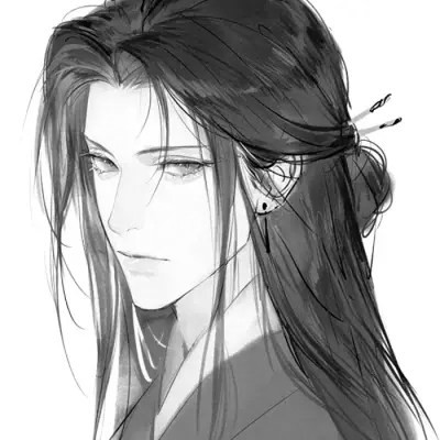漫画男生头像古风黑白