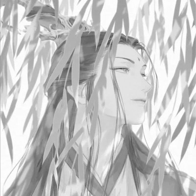 漫画男生头像古风黑白