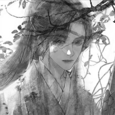 漫画男生头像古风黑白
