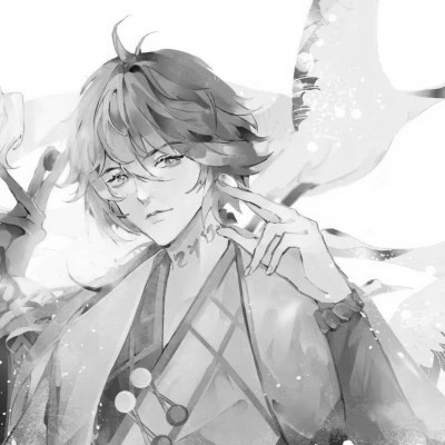 漫画男生头像古风黑白