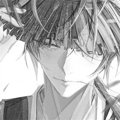 漫画男生头像古风黑白