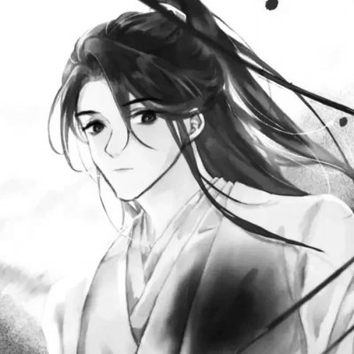 漫画男生头像古风黑白
