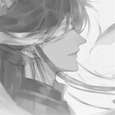 漫画男生头像古风黑白