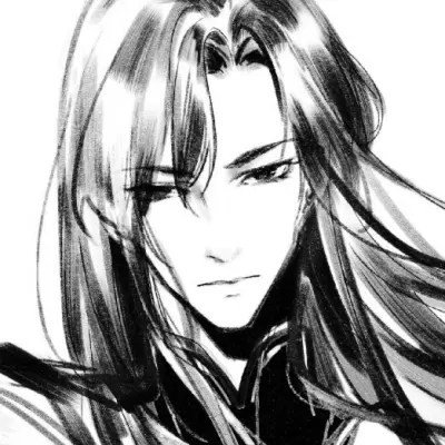 漫画男生头像古风黑白