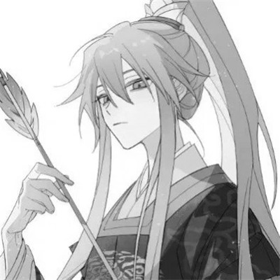 漫画男生头像古风黑白