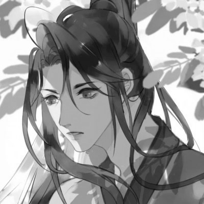 漫画男生头像古风黑白
