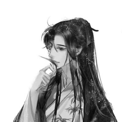 漫画男生头像古风黑白