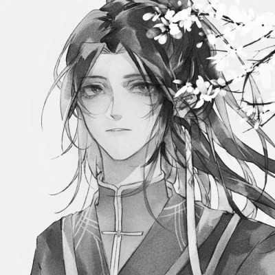 漫画男生头像古风黑白