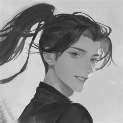 漫画男生头像古风黑白