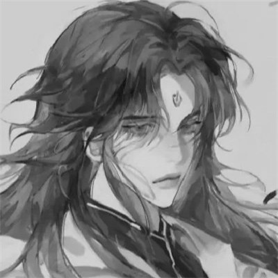 漫画男生头像古风黑白