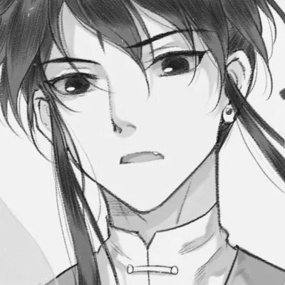 漫画男生头像古风黑白