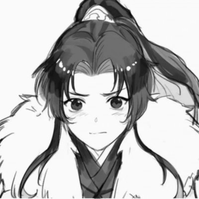 漫画男生头像古风黑白