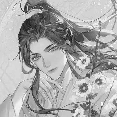 漫画男生头像古风黑白