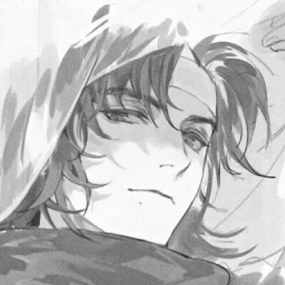 漫画男生头像古风黑白