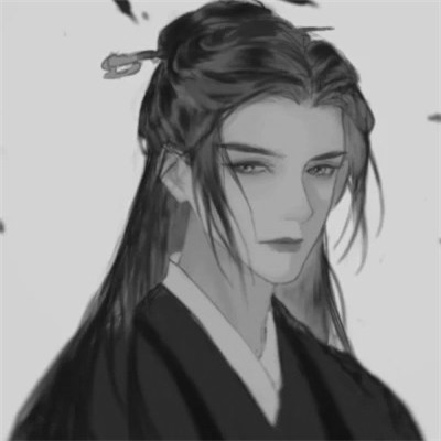 漫画男生头像古风黑白
