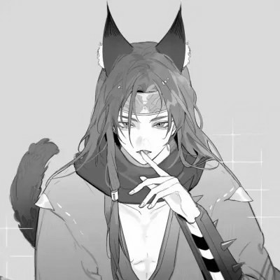 漫画男生头像古风黑白