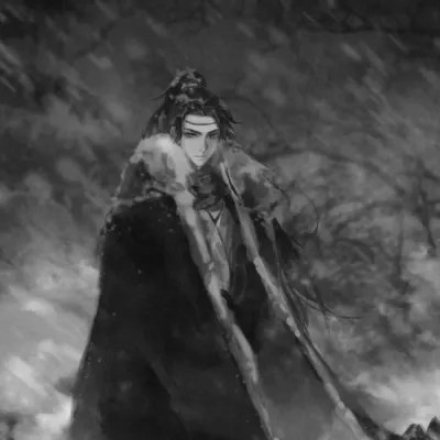 漫画男生头像古风黑白