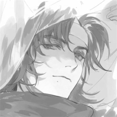 漫画男生头像古风黑白