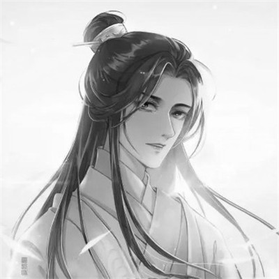 漫画男生头像古风黑白