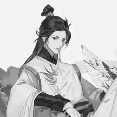 漫画男生头像古风黑白