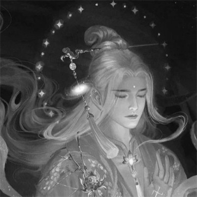 男生头像帅气古风黑白