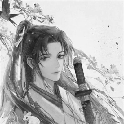 男生头像帅气古风黑白