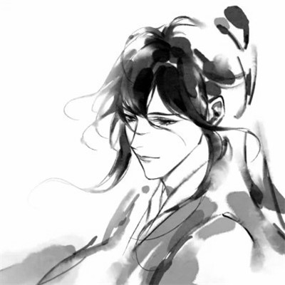 男生头像帅气古风黑白