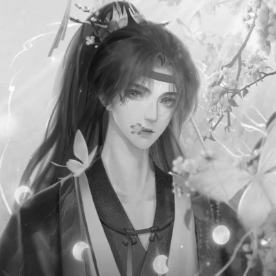 男生头像帅气古风黑白
