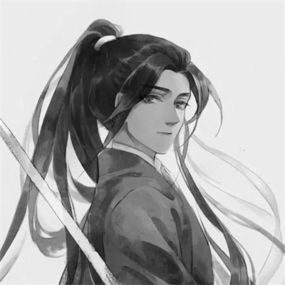 男生头像帅气古风黑白
