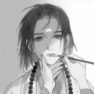 男生头像帅气古风黑白
