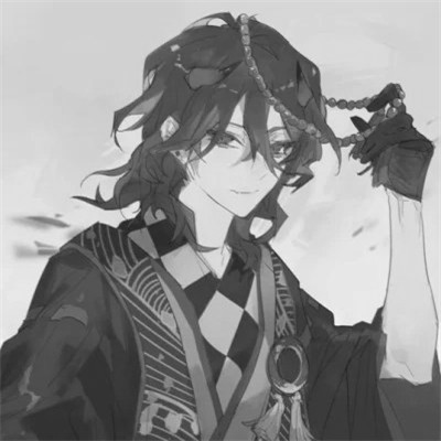 男生头像帅气古风黑白