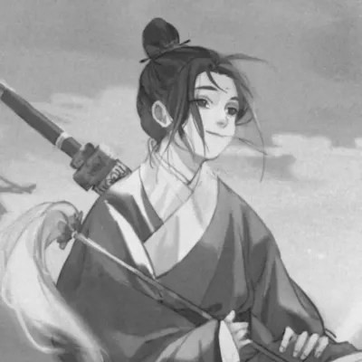 男生头像帅气古风黑白