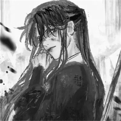男生高清头像古风黑白
