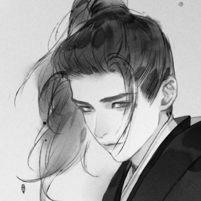 男生高清头像古风黑白
