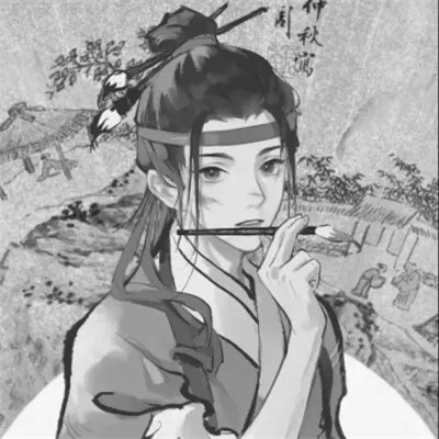 男生高清头像古风黑白