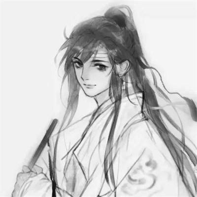 黑白古风头像侠客动漫图片