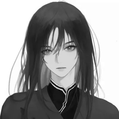 二次元头像男生古风黑白