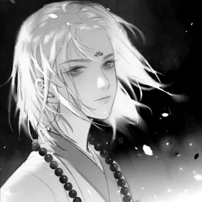 二次元头像男生古风黑白