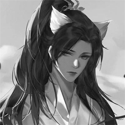 二次元头像男生古风黑白
